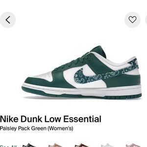 Nike Dunk Low Essential Paisley Pack Green Sneakers